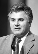  Budapest, 1989. május 12. Dr. Bugán Mihály Szolnok megyei parlamenti képviselő felszólal az Országgyűlésben. 