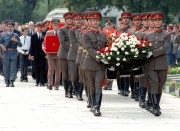 Megérkezik Kádár János koporsója a Mező Imre úti temető Panteonjába 1989. július 14-én.