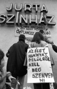  Budapest, 1989. május 1. A Független Szakszervezetek Majálisa a Népligetben a Jurta Színháznál. 