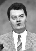  Budapest, 1989. március 23. Kiss István Bács megyei parlamenti képviselő felszólal az Országgyűlésben.