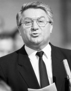 Budapest, 1989. június 29. Viczián János /országos lista/ parlamenti képviselő felszólal az Országgyűlésben. 