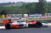  Mogyoród, 1990. augusztus 10. Ayrton Senna a Forma-1-es Magyar Nagydíj időmérő edzésén a Hungaroringen.