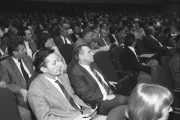 Budapest, 1989. október 8. Grósz Károly (k)az ülésteremben a padsorokból figyeli a felszólalásokat a Magyar Szocialista Párt kongresszusán a Budapesti Kongresszusi Központban 